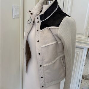 Chaser Black and Cream Teddy Jacket